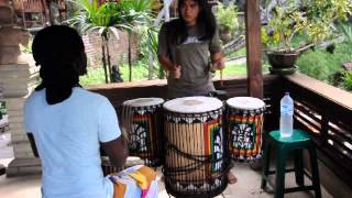 Bali Drum Camp - Snapshots - Bouba & Lanjar.AVI