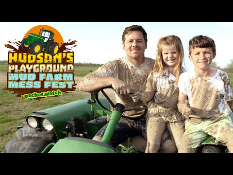 Making A Big Muddy Mess! | Hudson's Playground Mud Farm Mess Fest Episode 1
