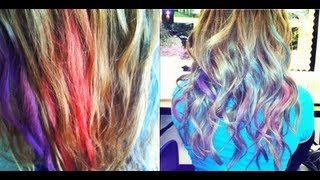 How to Color Your Hair With Chalk Pastels!