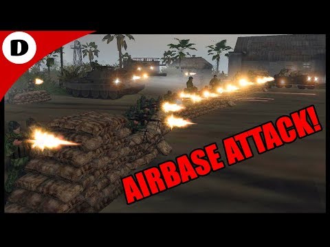 NORTH KOREAN AIR BASE ~ US Helicopter Landing- Men of War Red Rising Mod