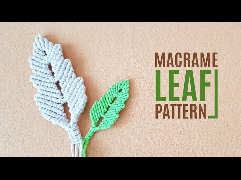MACRAME LEAF PATTERN for Brooch Keychain Flower Wall Decor