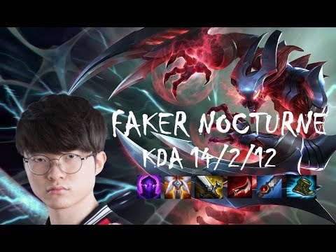 SKT T1 Faker NOCTURNE vs ZAC Jungle  | Patch 8.5 Korea rank