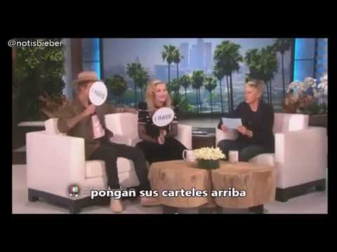 Justin y Madonna en The Ellen Show jugando a 