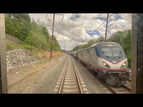 Amtrak Northeast Regional 196 (Daytime Rear View Ride) (4K)