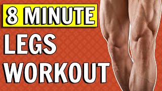 8 Min Home Leg Workout For Men Without Weights | How To Get Bigger Legs For Skinny Guys At Home