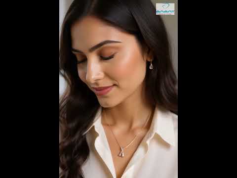 18K Rose Gold Real Diamond ''X'' Initial Alphabet Pendant Necklace
