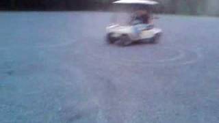 preview picture of video 'Golf cart and quad donuts and brake slides'