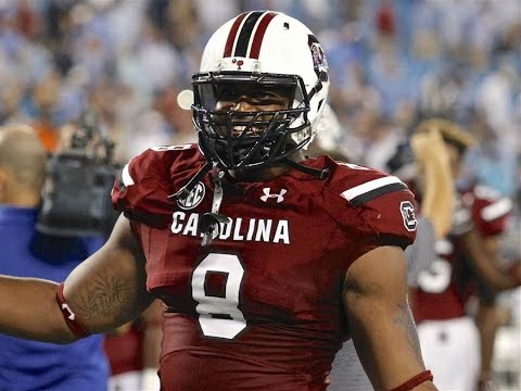 Marquavius Lewis (South Carolina DE) vs LSU 2015