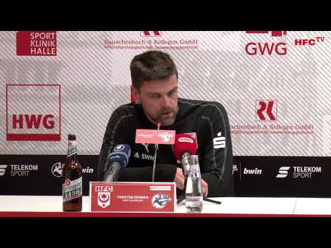 19. Spieltag: Hallescher FC - Karlsruher SC | Pressekonferenz vor dem Spiel