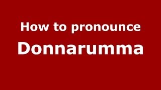 How to pronounce Donnarumma