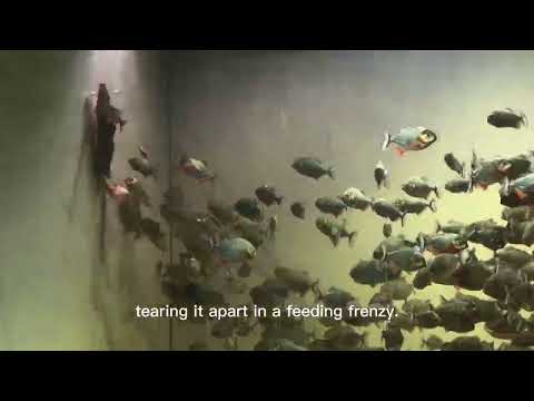 1000 Piranhas Go Wild! Brutal Feeding Frenzy 🐟#Piranha  #WildFish #AnimalAttack #PredatorFish