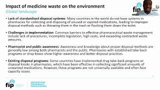 Global perspectives and initiatives on safe medicines disposal
