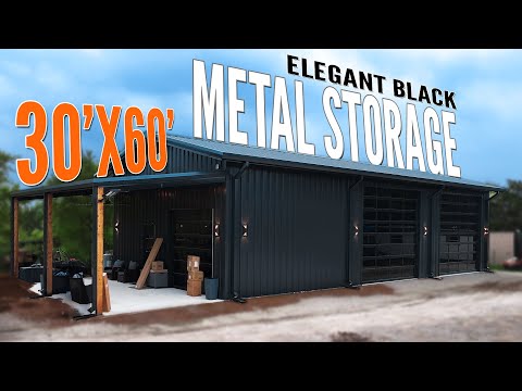 All-Black Metal Building Walkthrough | 30x60 Red Iron Workshop in Boerne, TX | WolfSteel Buildings
