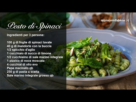 Pesto di Spinaci -Spinach Pesto - Vegan Recipe