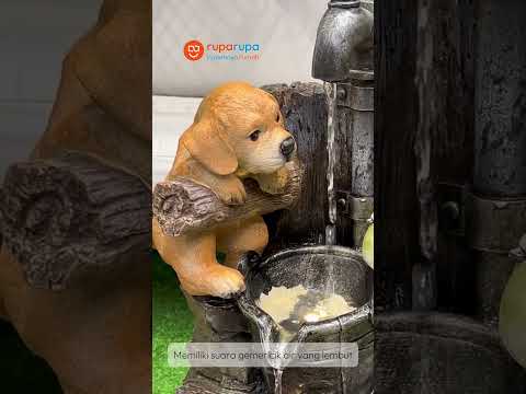 Gambar Arthome Dekorasi Taman Polyresin Bird & Puppy 62 cm