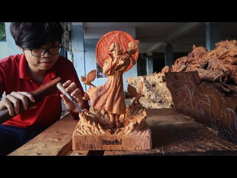 sculpture with wood by nghe nhan au lac