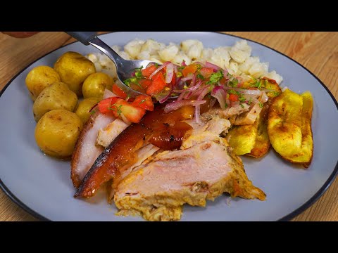 Tradicional hornado ecuatoriano