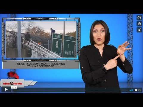 Police talk down man threatening to jump off bridge (ASL - 11.19.19)