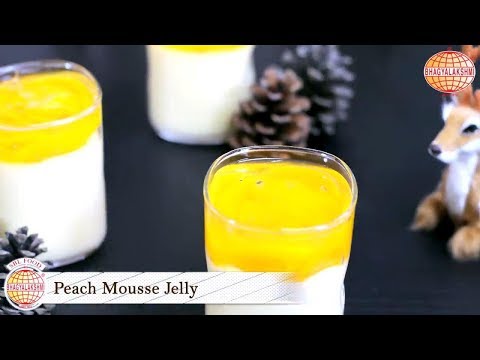 Peach Mousse Jelly  | Dessert Peaches and Cream |  Peach Mousse Recipe | Recipes | Indian Food Recip