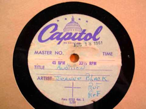 Jeanne Black acetates- 10 Short Up Tempo Demos Aug  1961