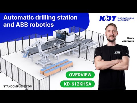 Efficiency and precision: KDT KD-612KHSZA automatic drilling station and ABB robotics.
