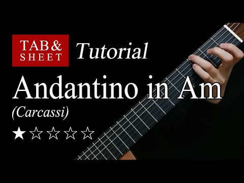 Andantino in Am (Carcassi) - Guitar Lesson + TAB