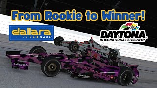 First Time in the DW12 Dash | Daytona Oval | From P9 to Victory! | iRacing