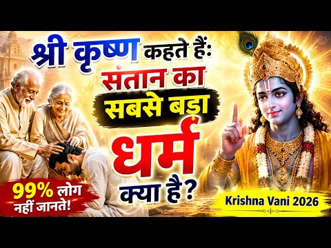 😢 श्री कृष्ण कहते हैं: संतान का सबसे बड़ा धर्म क्या है? 99% लोग नहीं जानते! | Krishna Vani 2026