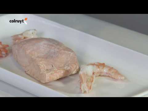 Recette Saumon et scampis pochés, sauce tartare chaude – Colruyt