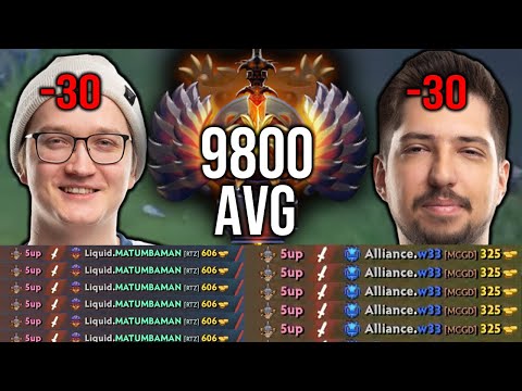 Stealing 30MMR from W33ha & Matumbaman in 9800avg MMR Match!