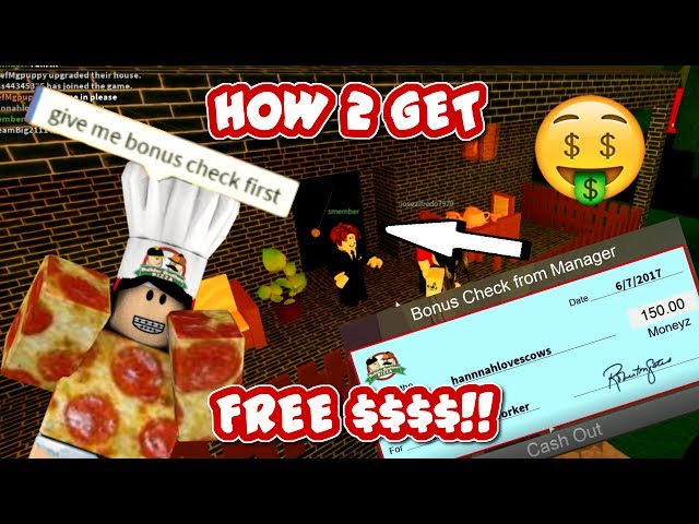 How To Get Free Money In Work At A Pizza Place Roblox - work at pizza place roblox