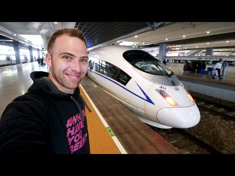 Chinese BULLET TRAIN Business Class REVIEW + Chinese Spicy Noodles | Shanghai to Hangzhou