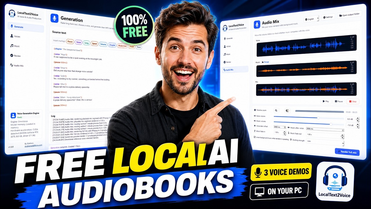 LocalText2Voice 1-minute demo video