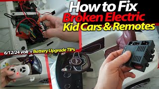 Fix, Repair, Upgrade Electric Ride-On Kids Cars. Replacing the Controller Board to get remote Workin