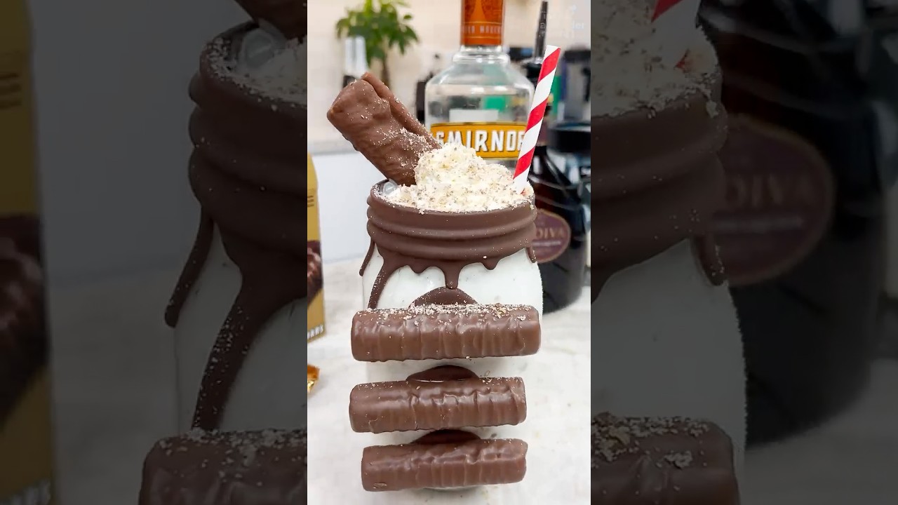 Triple Twix Milkshake  #cocktail #chocolate #milkshake