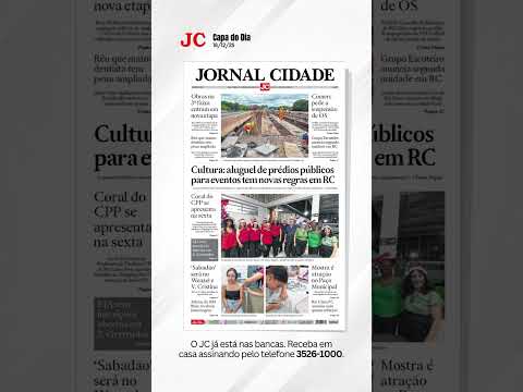 Esta é a capa do #jcrioclaro desta quinta-feira (18)