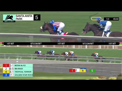Big Buzz wins Race 5 on Saturday, March 13th, 2021 at Santa Anita Park.
