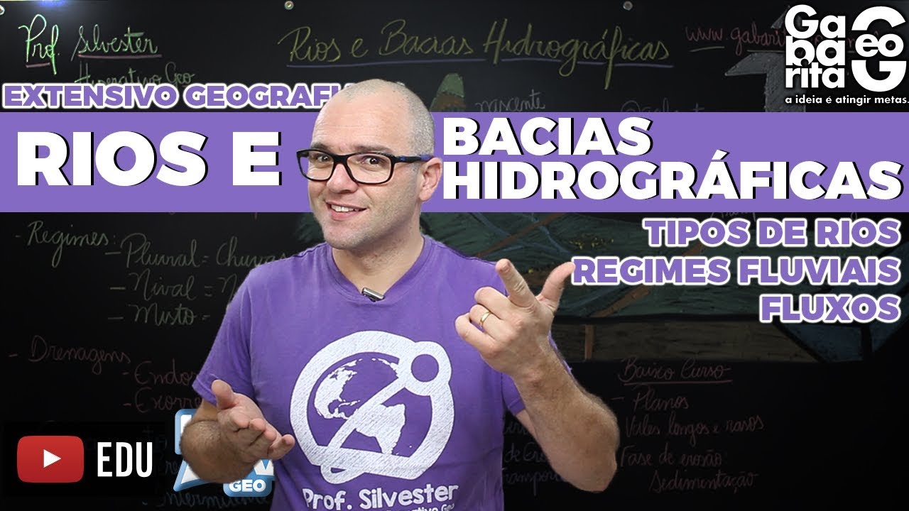 Geografia pro ENEM - Hidrografia - Rios e Bacias Hidrográficas Brasileiras e mundiais