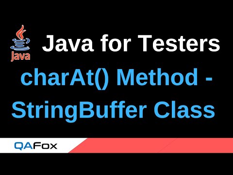 Java For Testers Part 118 Charat Stringbuffer Class Method