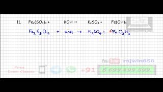 Balancing 2021 3 Fe2SO43 + KOH formula in brackets