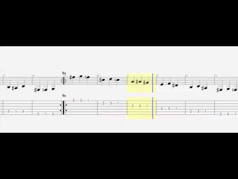 3 Finger Warm-Up - 480 bpm - Guitar - Play Along