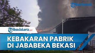 Kebakaran Pabrik di Jababeka Bekasi, Damkar Kabupaten Bekasi Terjunkan 14 Unit Mobil Pemadam