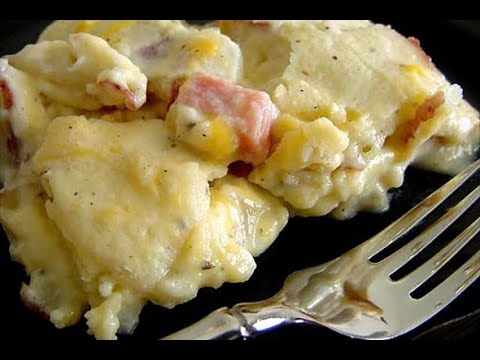 Slow Cooker Scalloped Potatoes and Ham! 👌