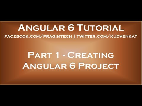 Creating angular 6 project