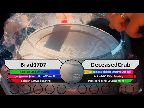 WBO Beyblade Tournament Battle: Brad0707 vs DeceasedCrab - Beyblade East Part 1 TOP 8 #Beyblade
