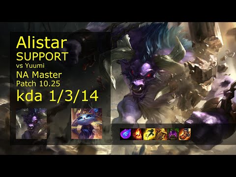 Alistar Support vs Yuumi - NA Master 1/3/14 Patch 10.25 Gameplay