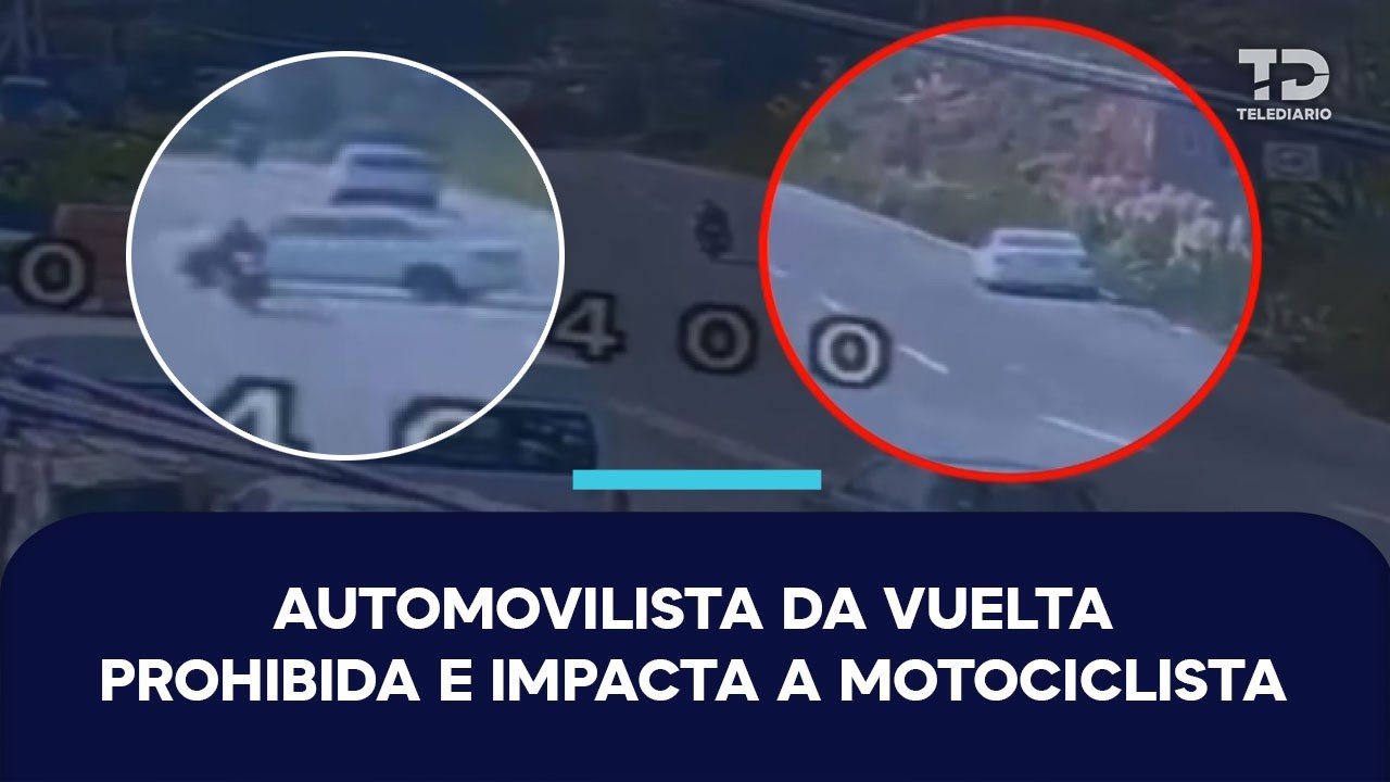 Conductor huye tras derribar a motociclista en la carretera Naucalpan-Toluca