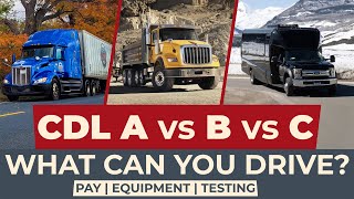 CDL Class A vs B vs C Explained