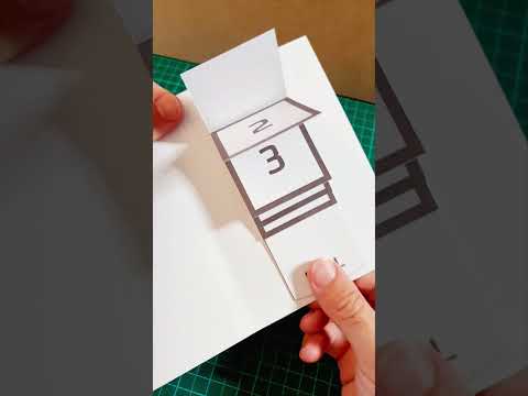 Waterfall Pull Tab Pop-Up Card Mechanism - DIY Template