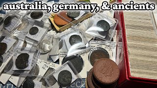 Buying A $1,200 MOSTLY SILVER Coin Collection - Australian, German, and Ancient Coin Mix